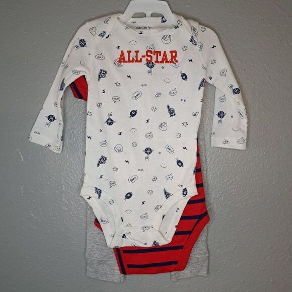 Carter's baby All-Star 3 Piece Set Size 6 Months - Picture 1 of 3